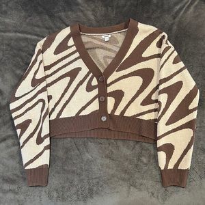 GARAGE Patterned Drop Shoulder Cardigan XS
